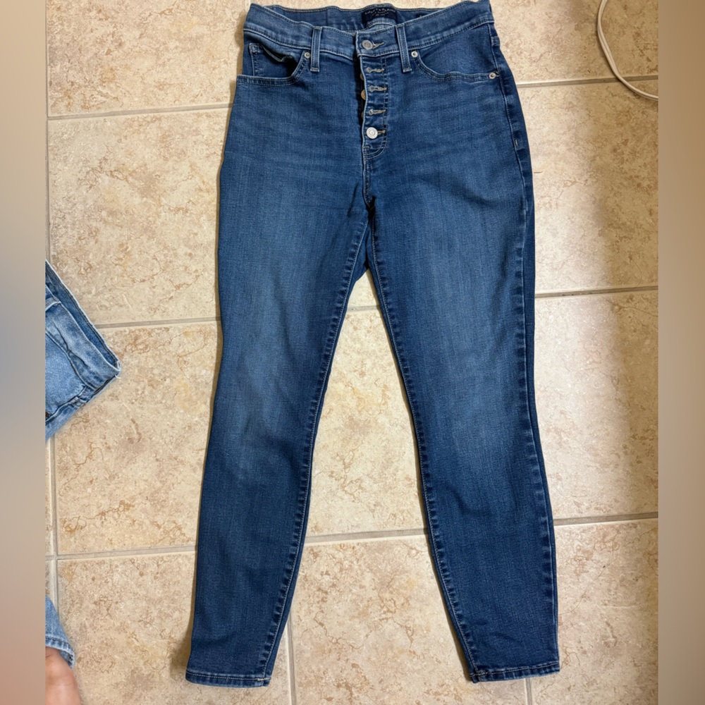 High rise skinny jeans